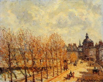  weather Canvas - the malaquais quay in the morning sunny weather 1903 Camille Pissarro